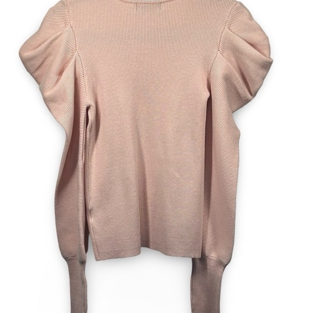 Pink Puff Sleeve Sweater